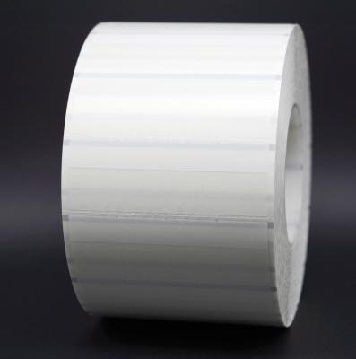 China 25*35mm Cable Adhesive Label 1mil White Matte Translucent Water Resistant Vinyl Cable Label for sale