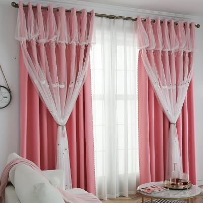 China 100% Polyester White Cotton Gauze Curtains Sheer Floral Embroidered Fabric for sale