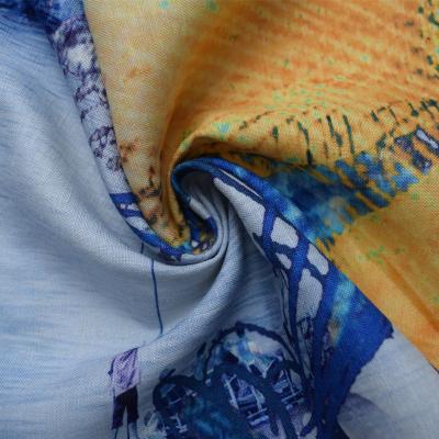 China Textile Digital Printed Viscose Rayon Crepe Blend Fabric for sale