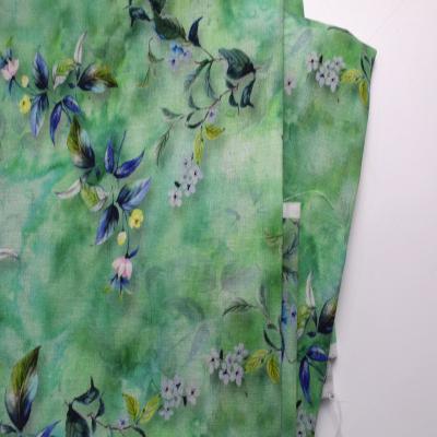China Ramie Hemp Polyester Lycra Sublimation Printing Fabric For Garment for sale