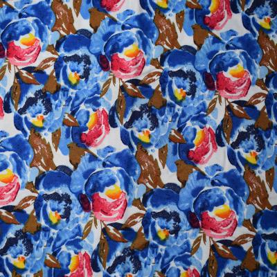 China Modern Flower Pattern Printed bamboo rayon fabric for sale