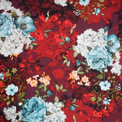 China Bedding Plain Soft Fabric Floral Printed 100% Rayon wedding dress for sale