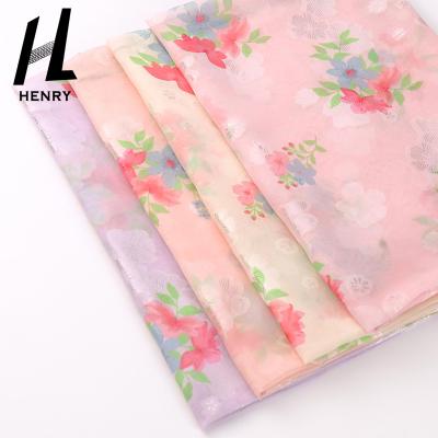 Chine Robe 100% de S de Tulle d'impression de modèle de Mesh Fabric For Women mou de polyester ' à vendre