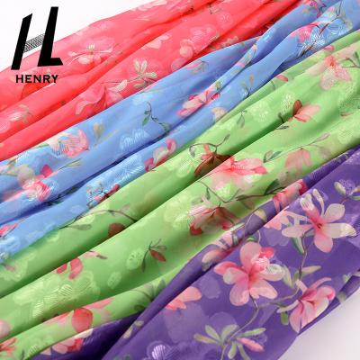 China Fashionable Chiffon Dress Fabric Pattern Digital Printing Polyester Fabric for sale