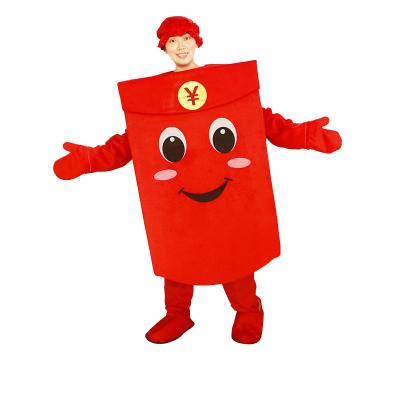 Chine Sweet red big envelope cartoon doll clothing company props performance clothing activities to promote new year adult doll adult à vendre