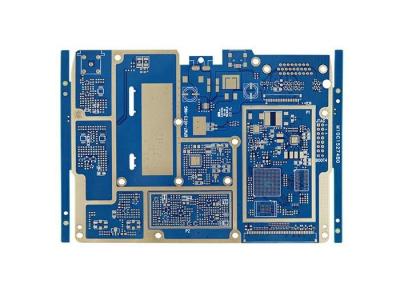 China 6L HDI Blue Pcb Board Lead Free 0.1mm Dril Holes FR4 Material 100% E - Test for sale