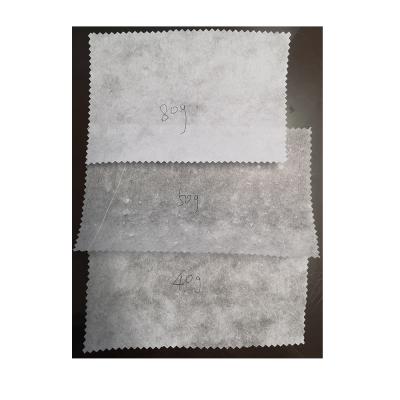 China Gaoxin 25G Hard Chemical Bond Nonwoven Embroidery Backing Interlining for White Color for sale