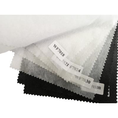 China White/Black/Gray Nonwoven Thermal Bond Double Dot Interlining for Lightweight for sale