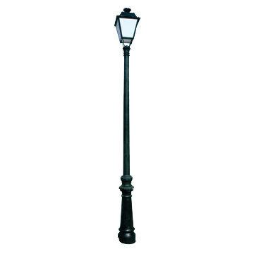 China Round Outdoor Cast Iron Light Pole European Style Cast Iron Street Lamp Post for sale