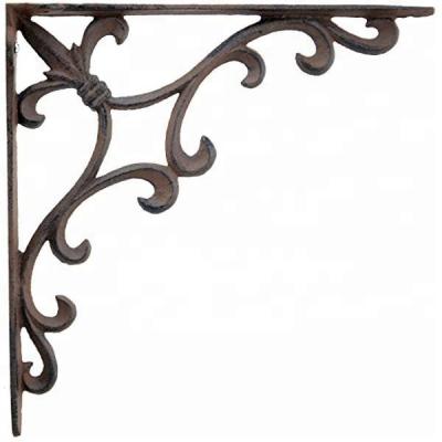 China Metal Ornamental Iron Parts Cast Iron Anchor Bracket Wall Shelf Bracket for sale