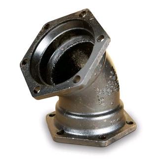China Natural Cast Iron Pipe Fittings Short Body 45 Degree Bend Short Radius Elbow for sale