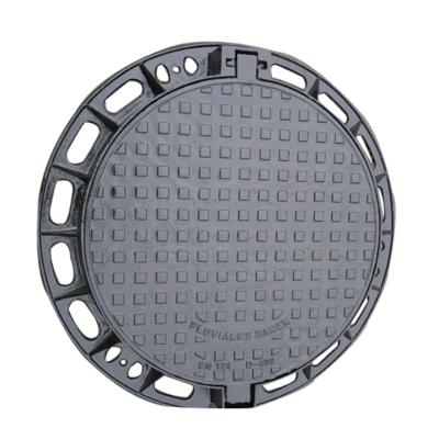 China Round Type Ductile Iron Manhole Cover EN124 D-400 C250 30-50 Years Life for sale