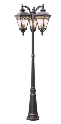 China Outdoor Garden Cast Iron Light Pole Black / Yellow Color ANSI Standard for sale