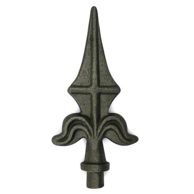 China Rail Head Cast Iron Fence Spears Wrought Iron Spear Point Sandblast Surface for sale